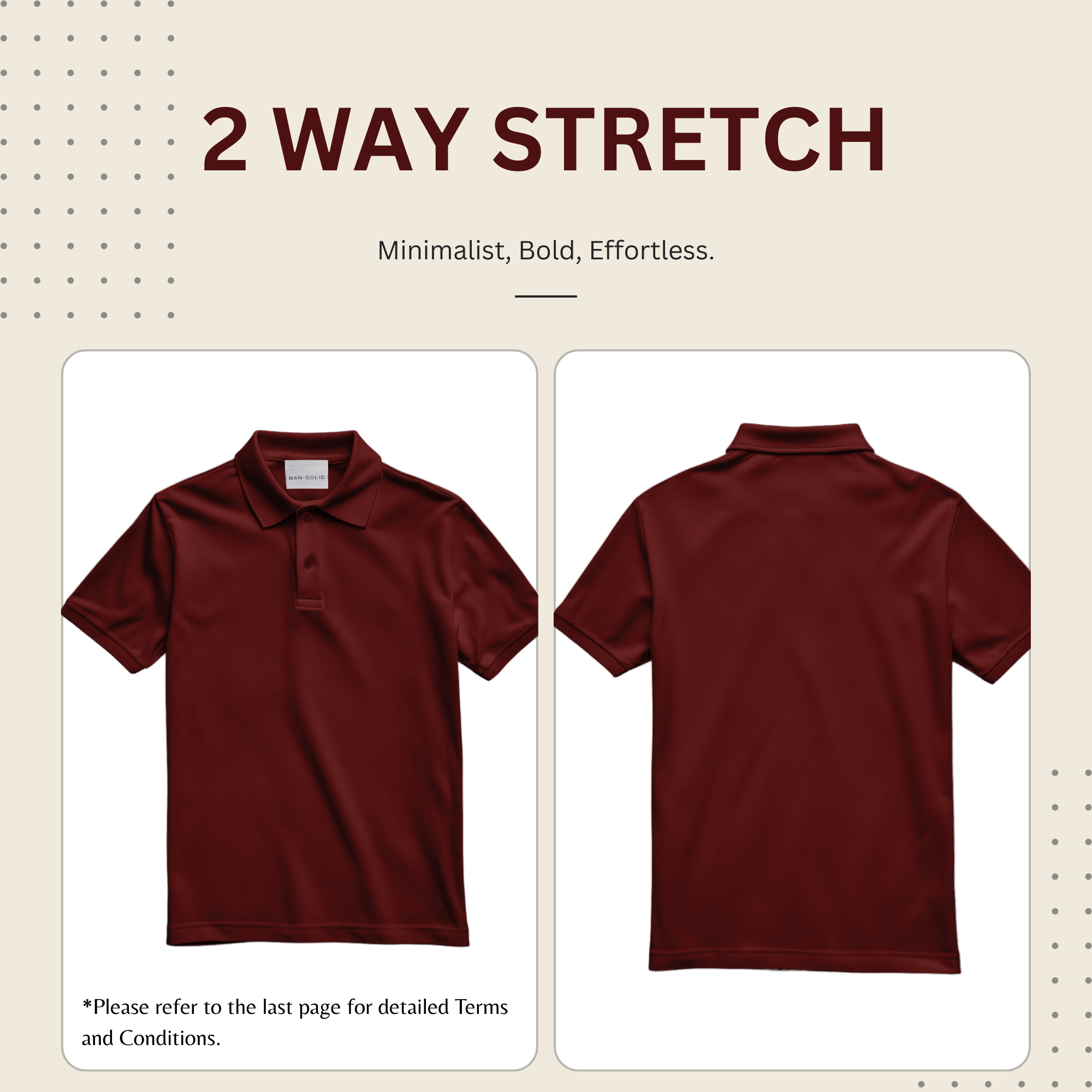 Man-Solid Maroon Cotton Polo – Rich & Stylish