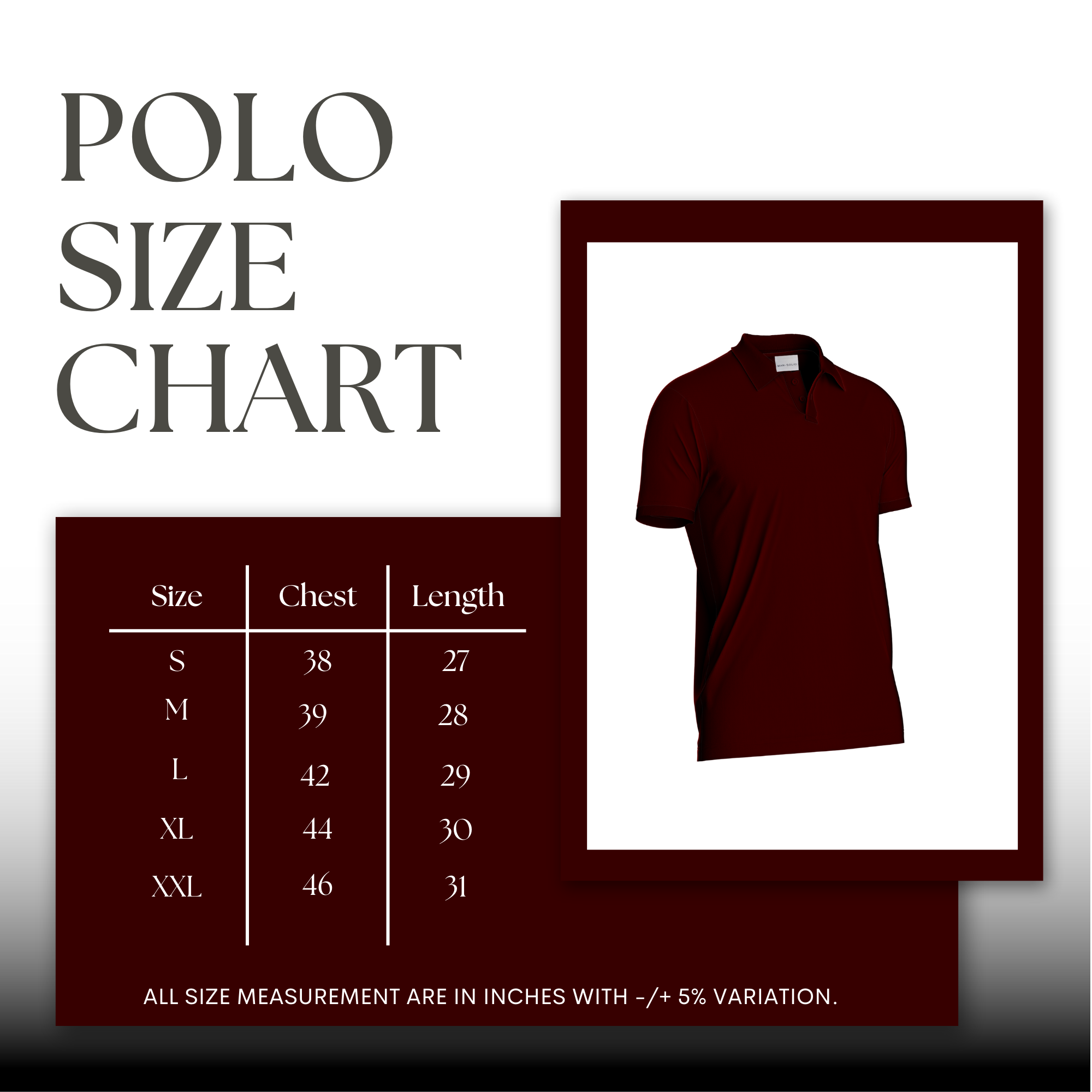 Man-Solid Maroon Cotton Polo – Rich & Stylish