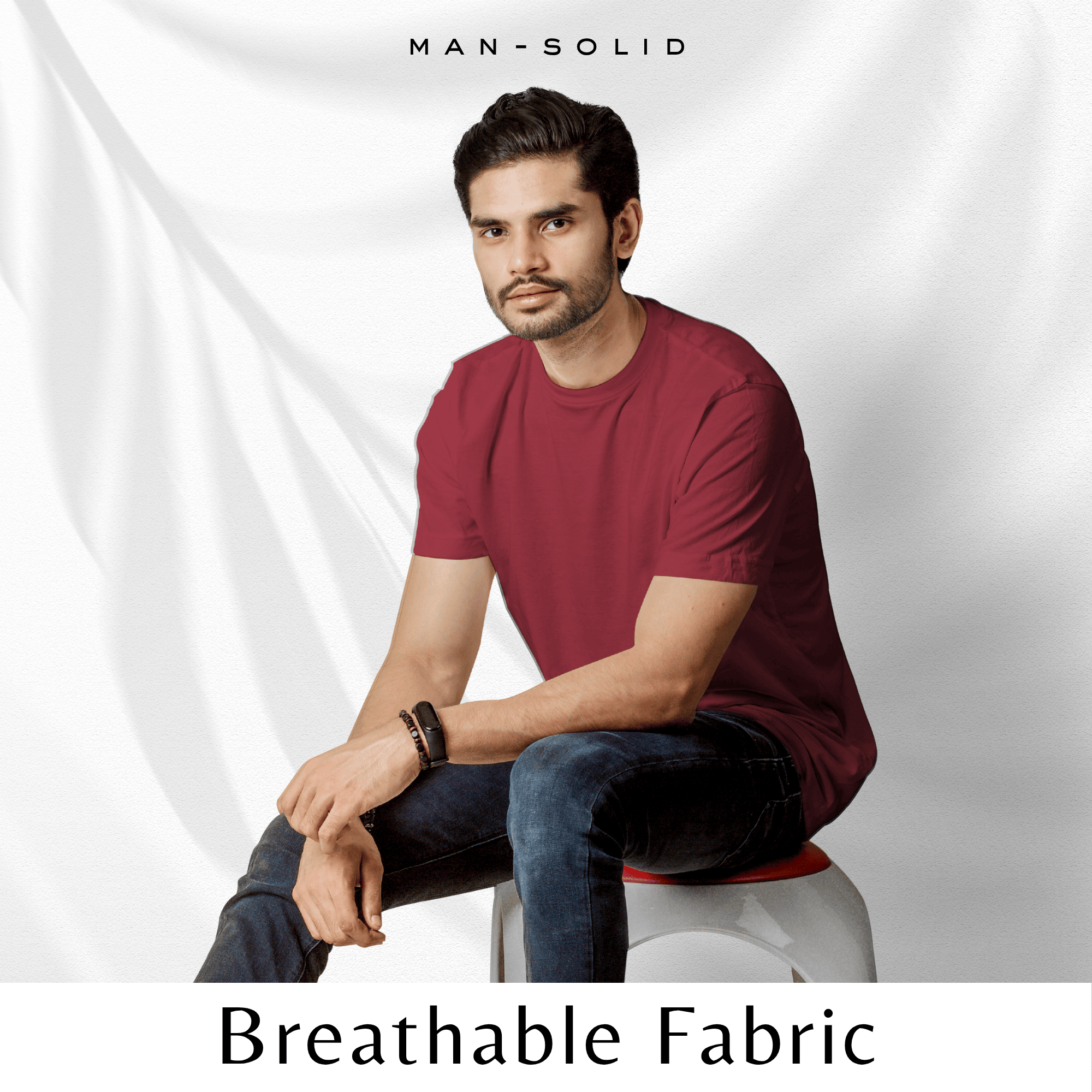 Quintessential Maroon – Cotton Round Neck T-Shirt