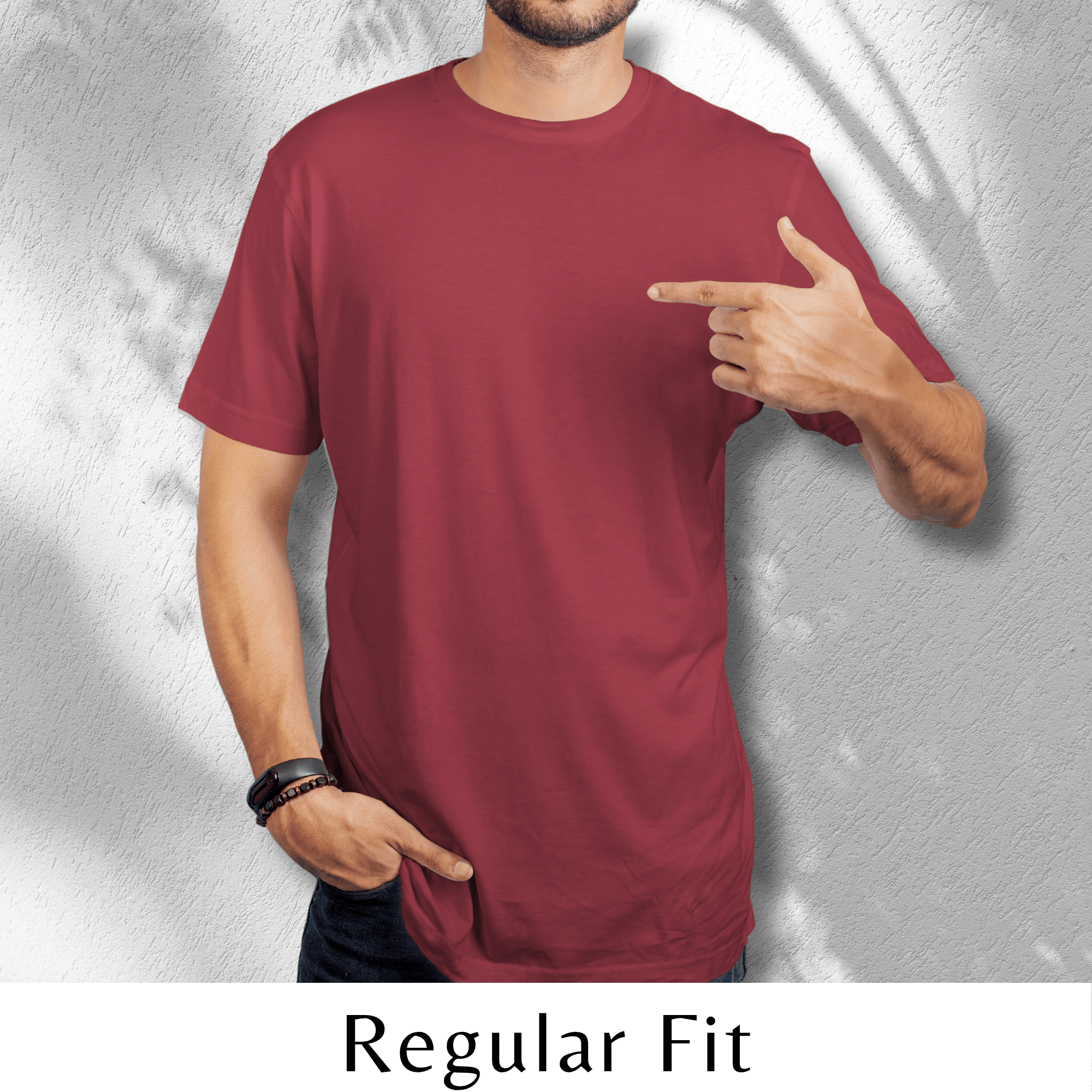 Quintessential Maroon – Cotton Round Neck T-Shirt