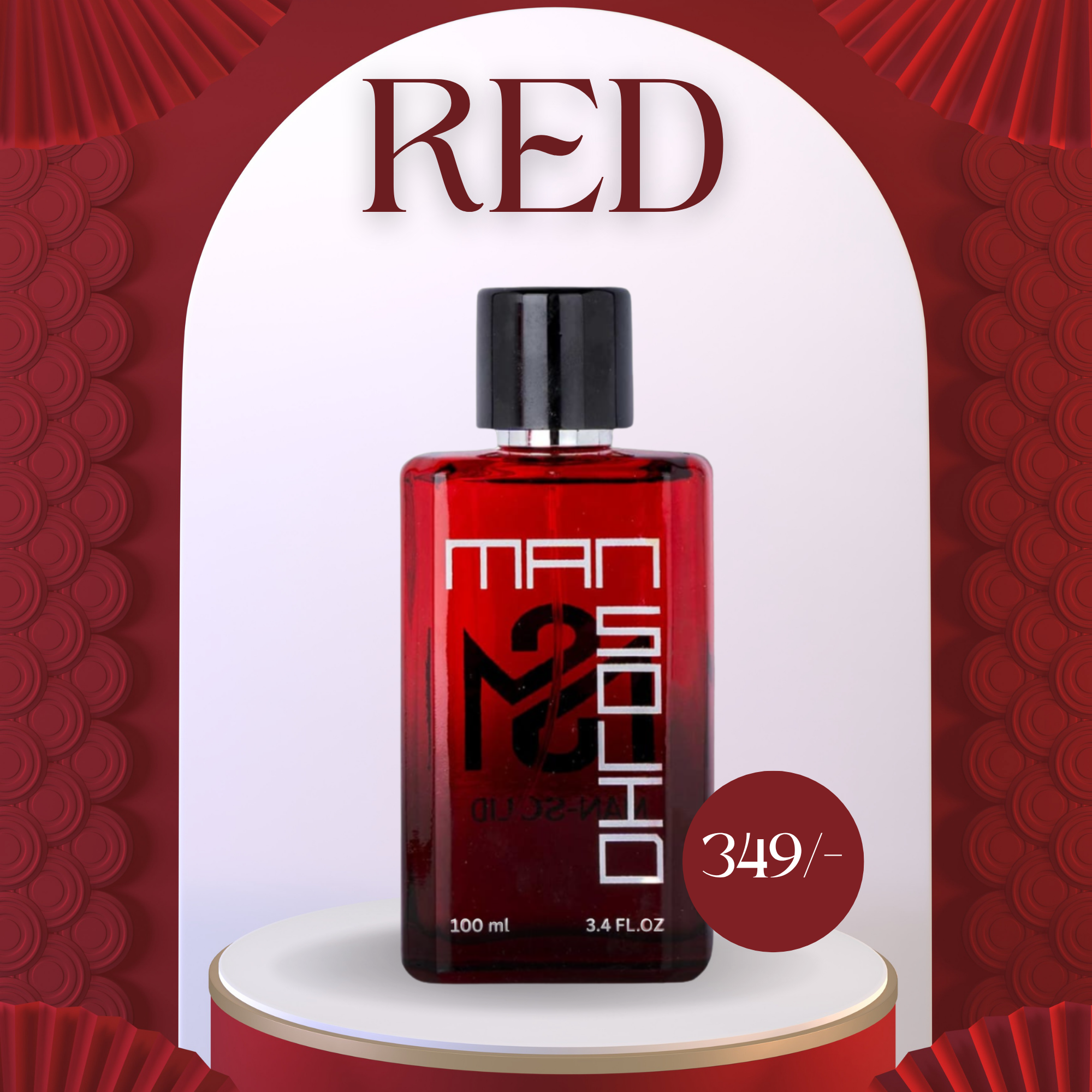 Man-Solid Red | 100 ML | Sweet & Spicy | Non - Alcoholic Perfume