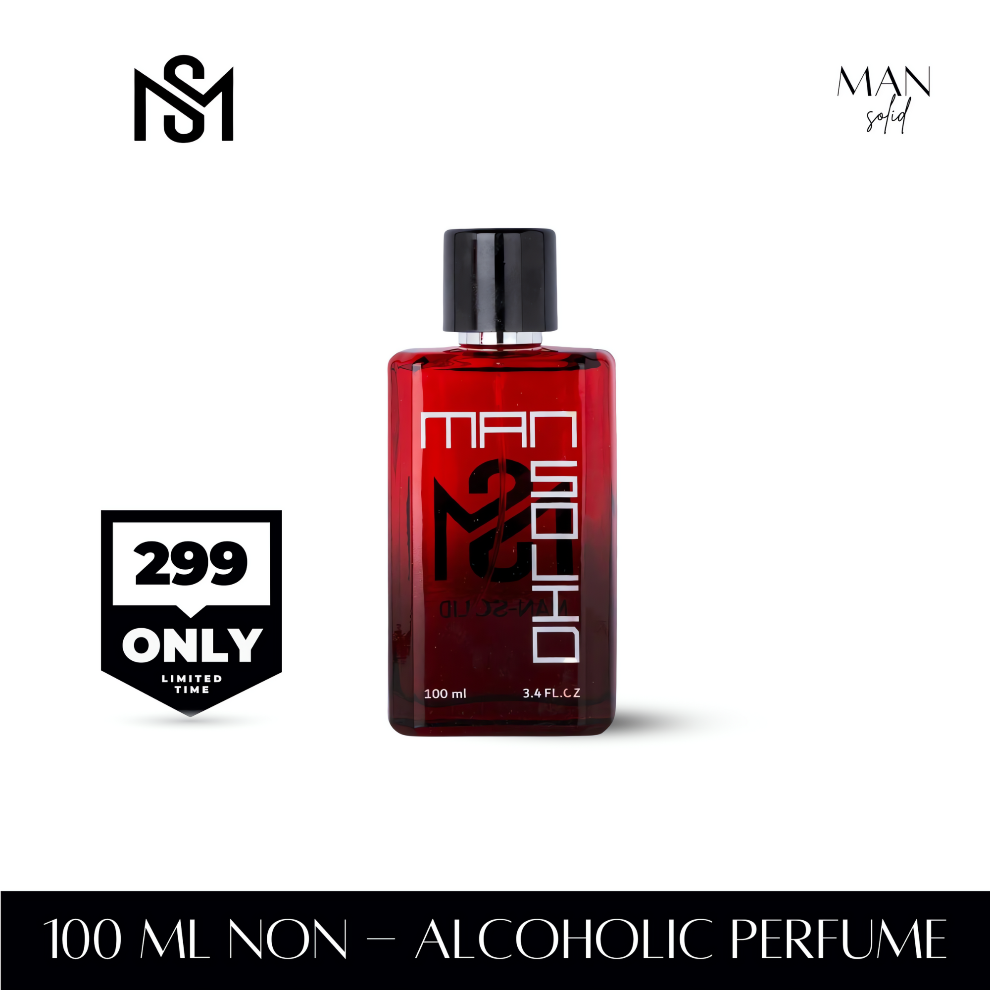 Man-Solid Red | 100 ML | Sweet & Spicy | Inspired from Red Chilli | Non - Alcoholic Perfume