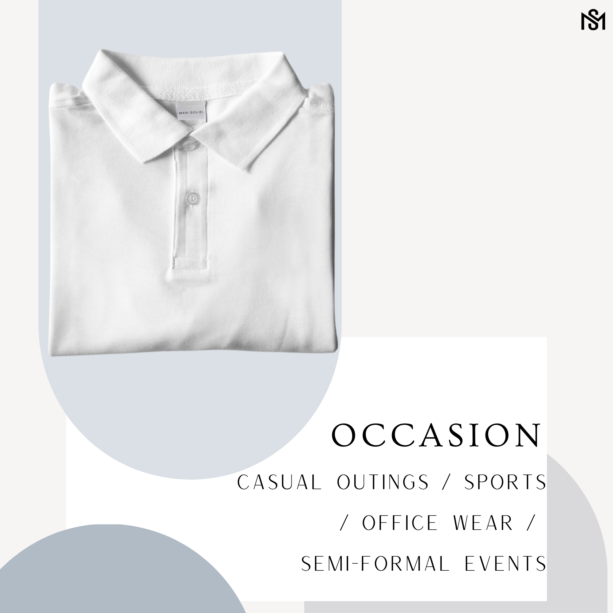 Man-Solid White Cotton Polo – Fresh & Versatile