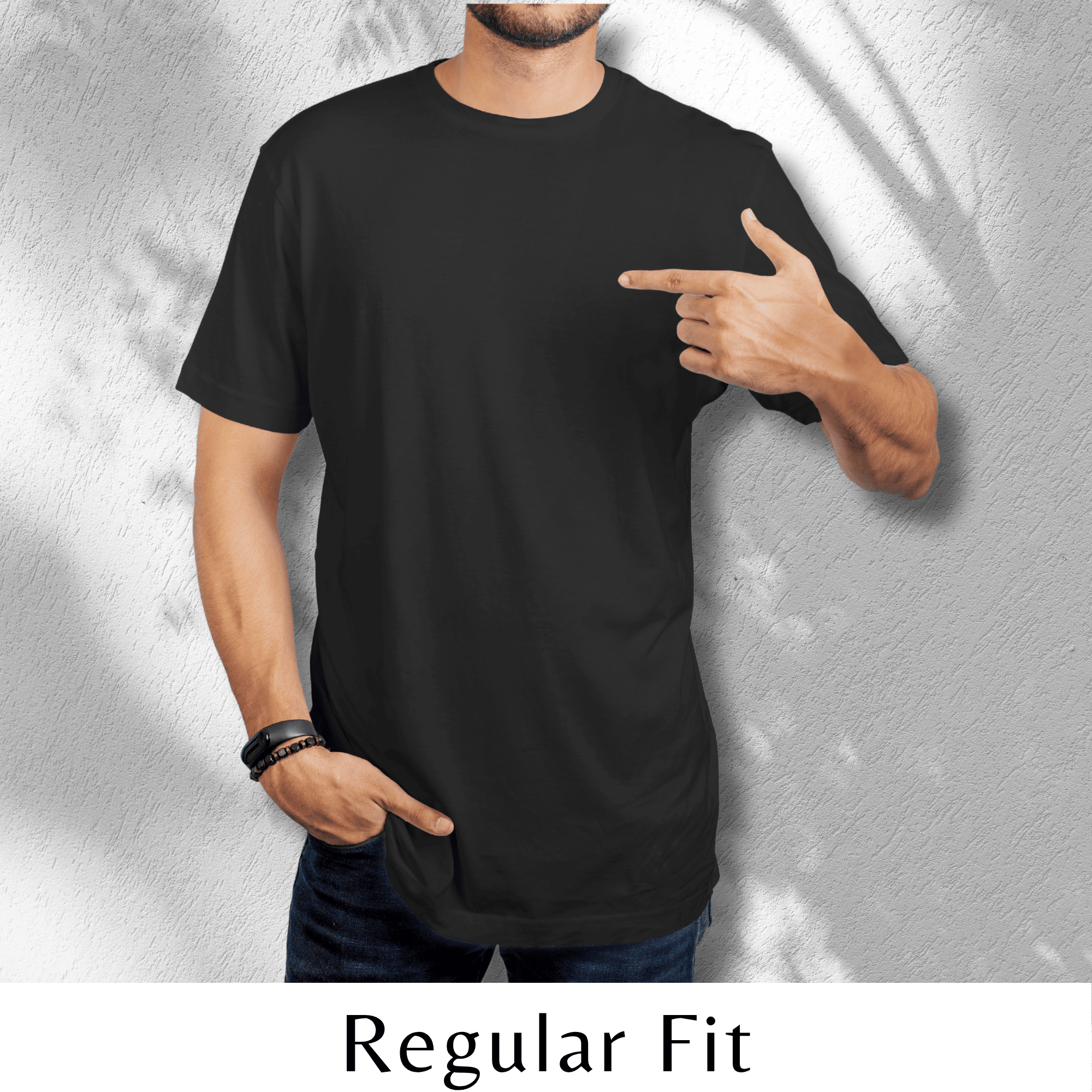 Quintessential Black – Cotton Round Neck T-Shirt