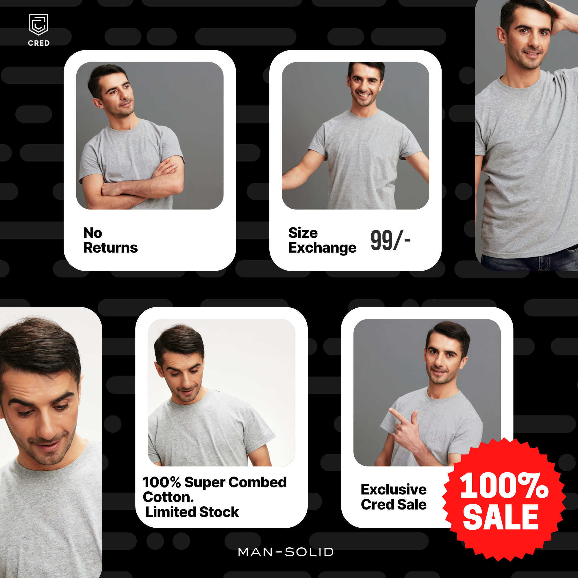 Quintessential Grey Melange – Cotton Round Neck T-Shirt