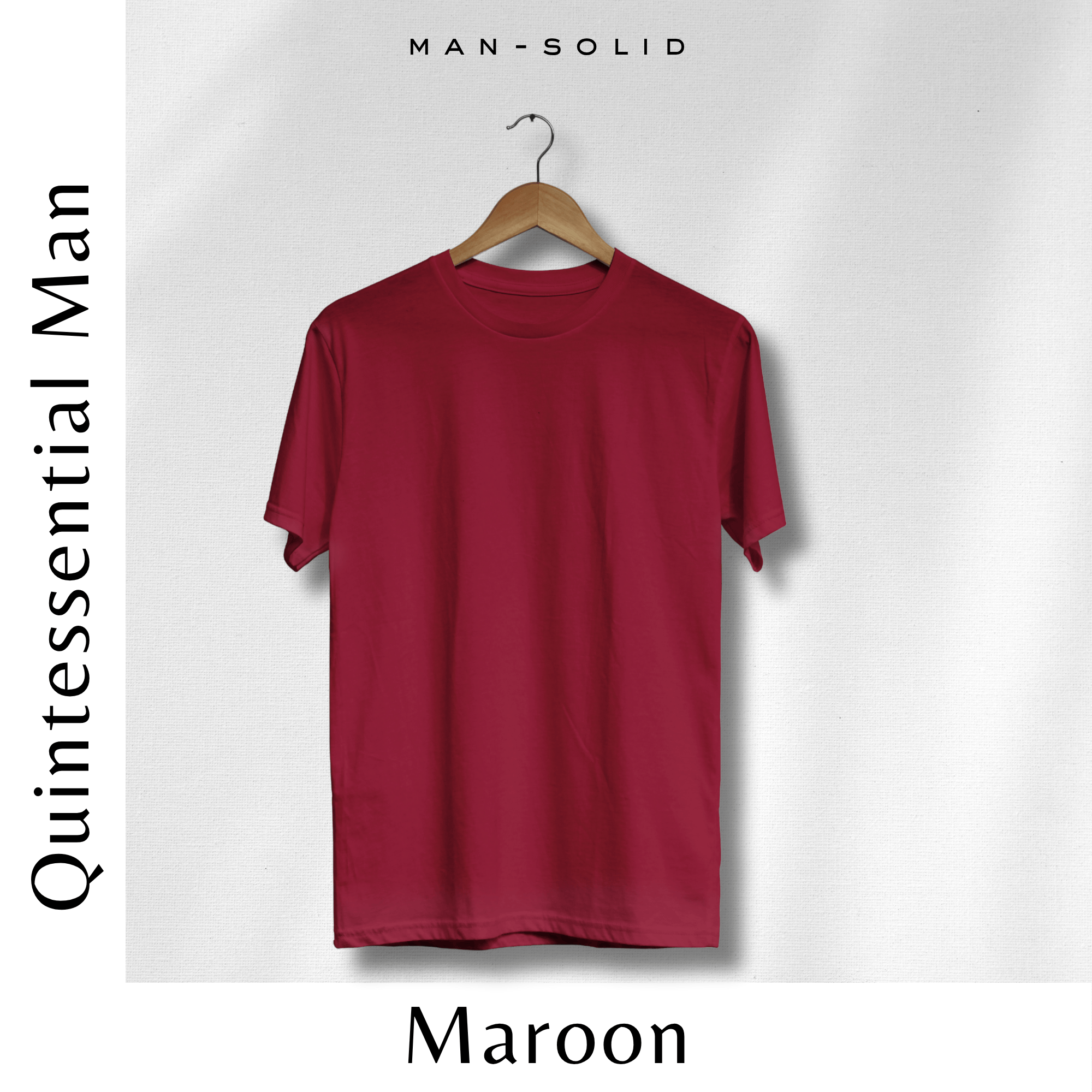 Quintessential Maroon – Cotton Round Neck T-Shirt