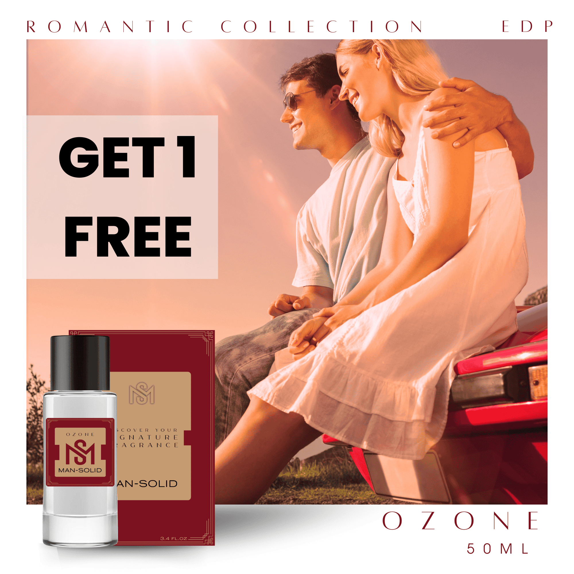 Man-Solid Navy Blue T-Shirt with Ozone 50ml EDP – Bold Style & Spicy Citrus Elegance