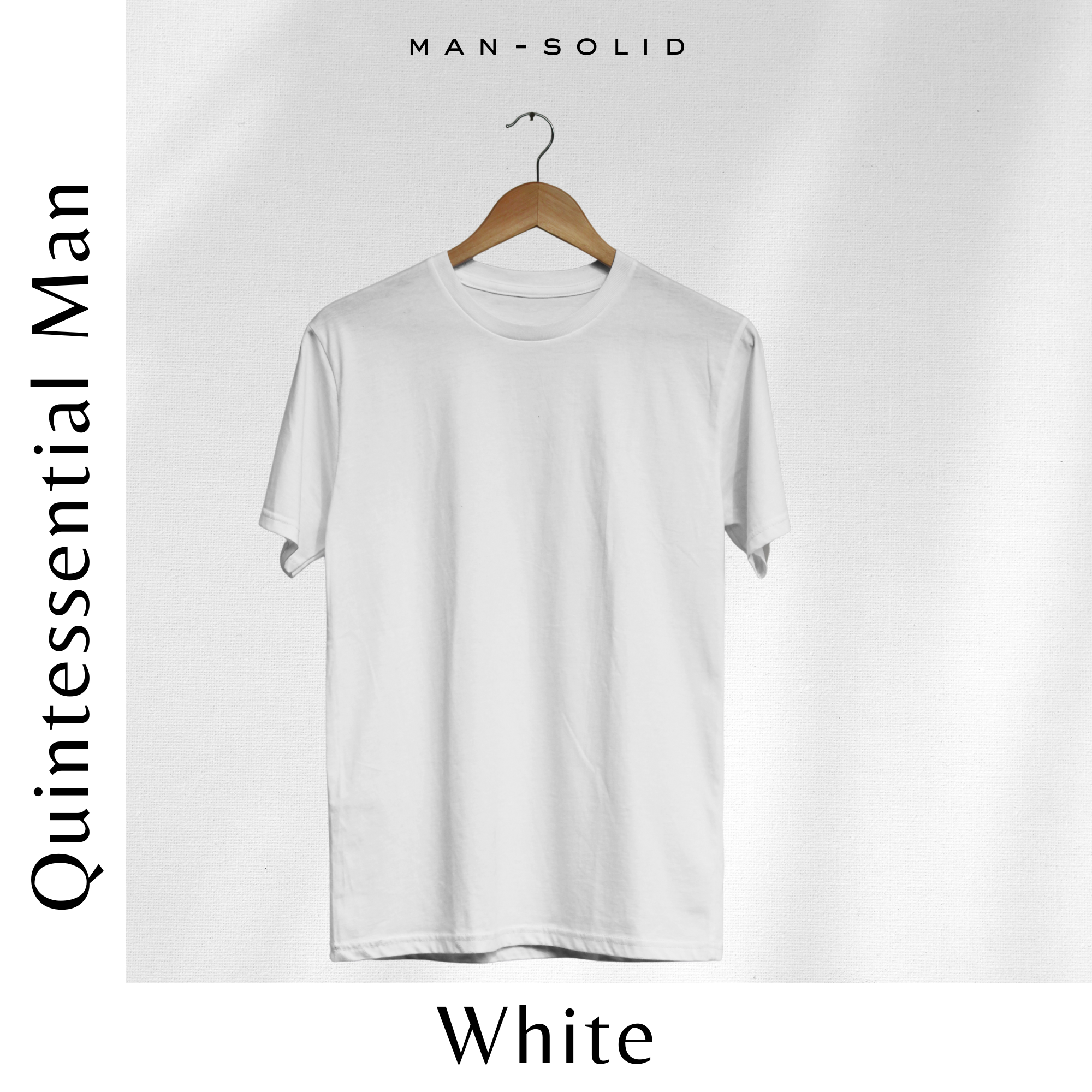 Quintessential White – Cotton Round Neck T-Shirt