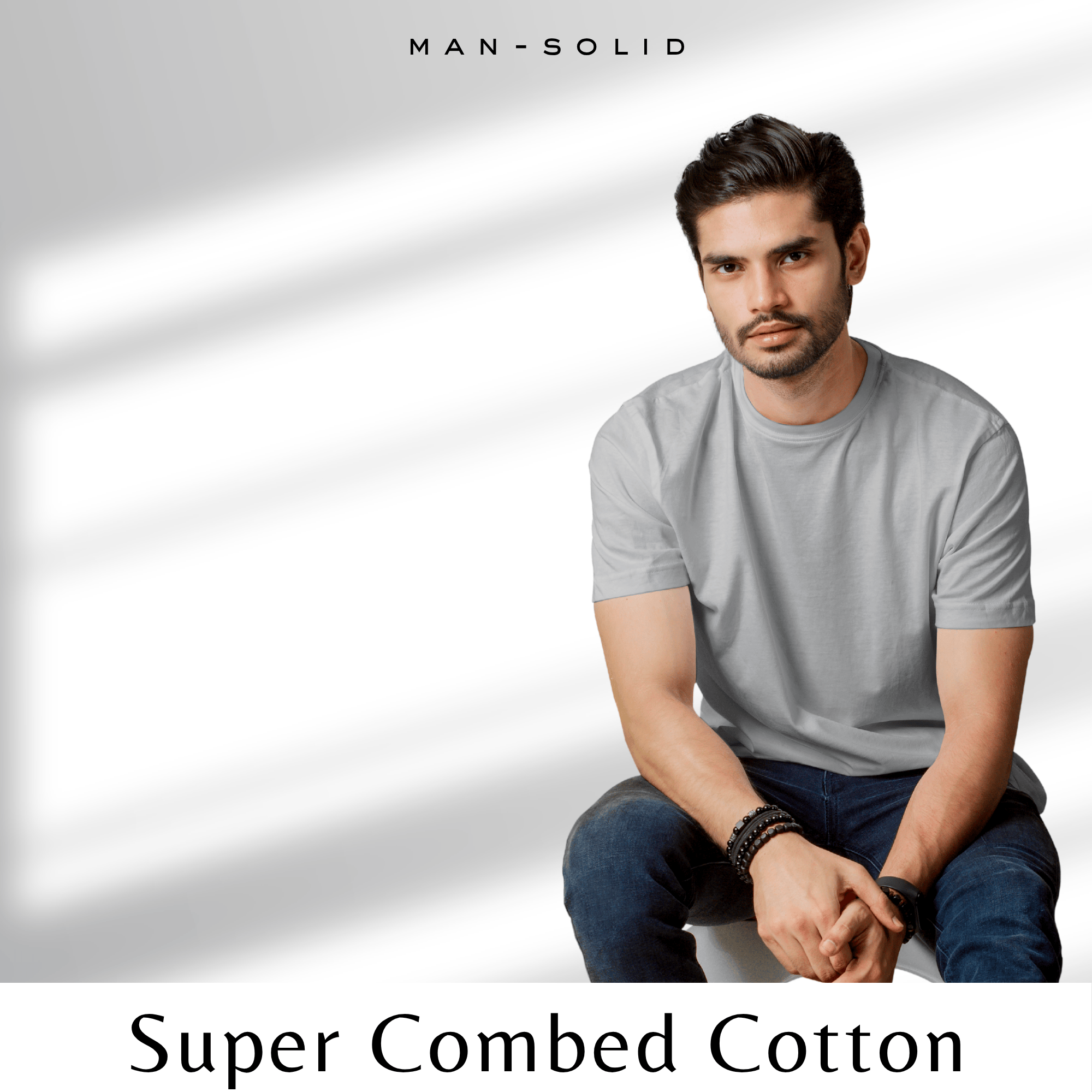 Quintessential Grey Melange – Cotton Round Neck T-Shirt