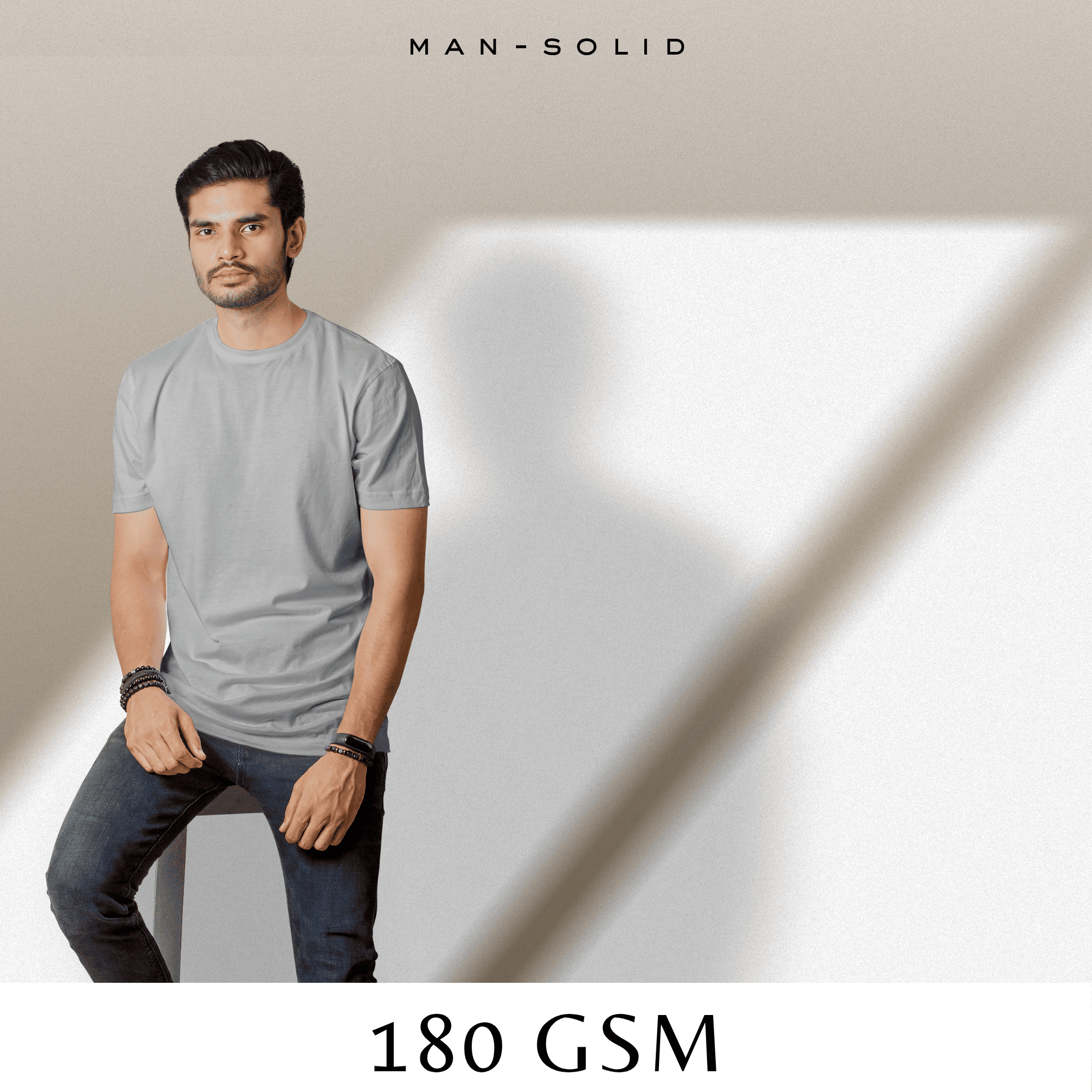 Quintessential Grey Melange – Cotton Round Neck T-Shirt