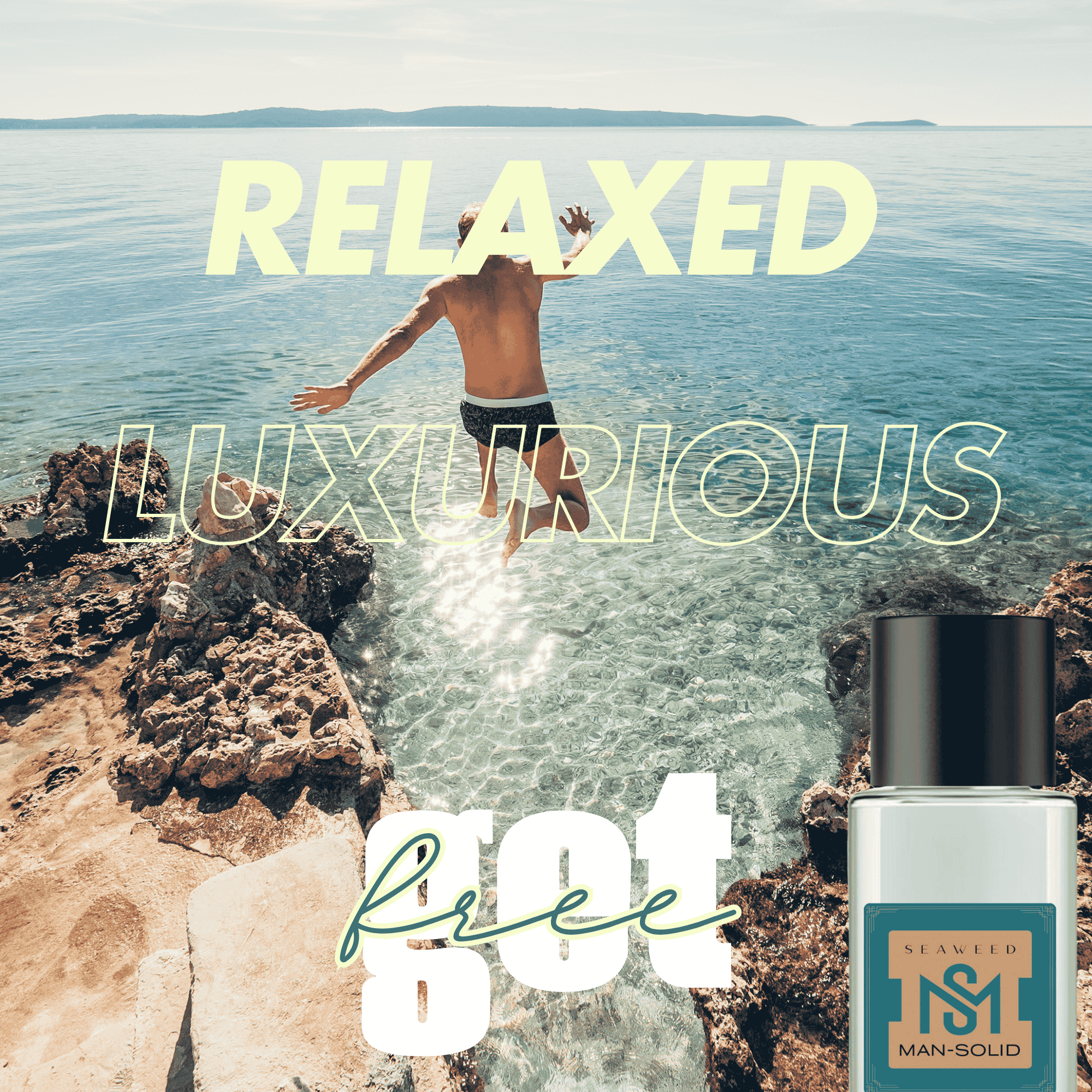Man-Solid Black T-Shirt with Sea Weed 50ml EDP – Classic Style & Aquatic Freshness