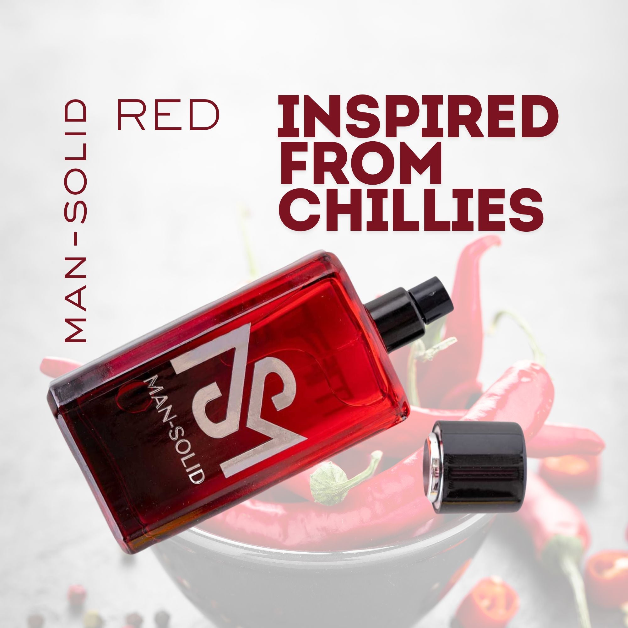 Man-Solid Red | 100 ML | Sweet & Spicy | Inspired from Red Chilli | Non - Alcoholic Perfume